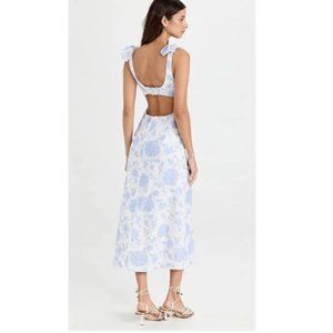 Zimmermann Postcard Tie Shoulder Midi-Dress